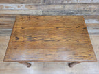 Edwardian Oak Side Table Single Drawer Turned Leg Lamp Table