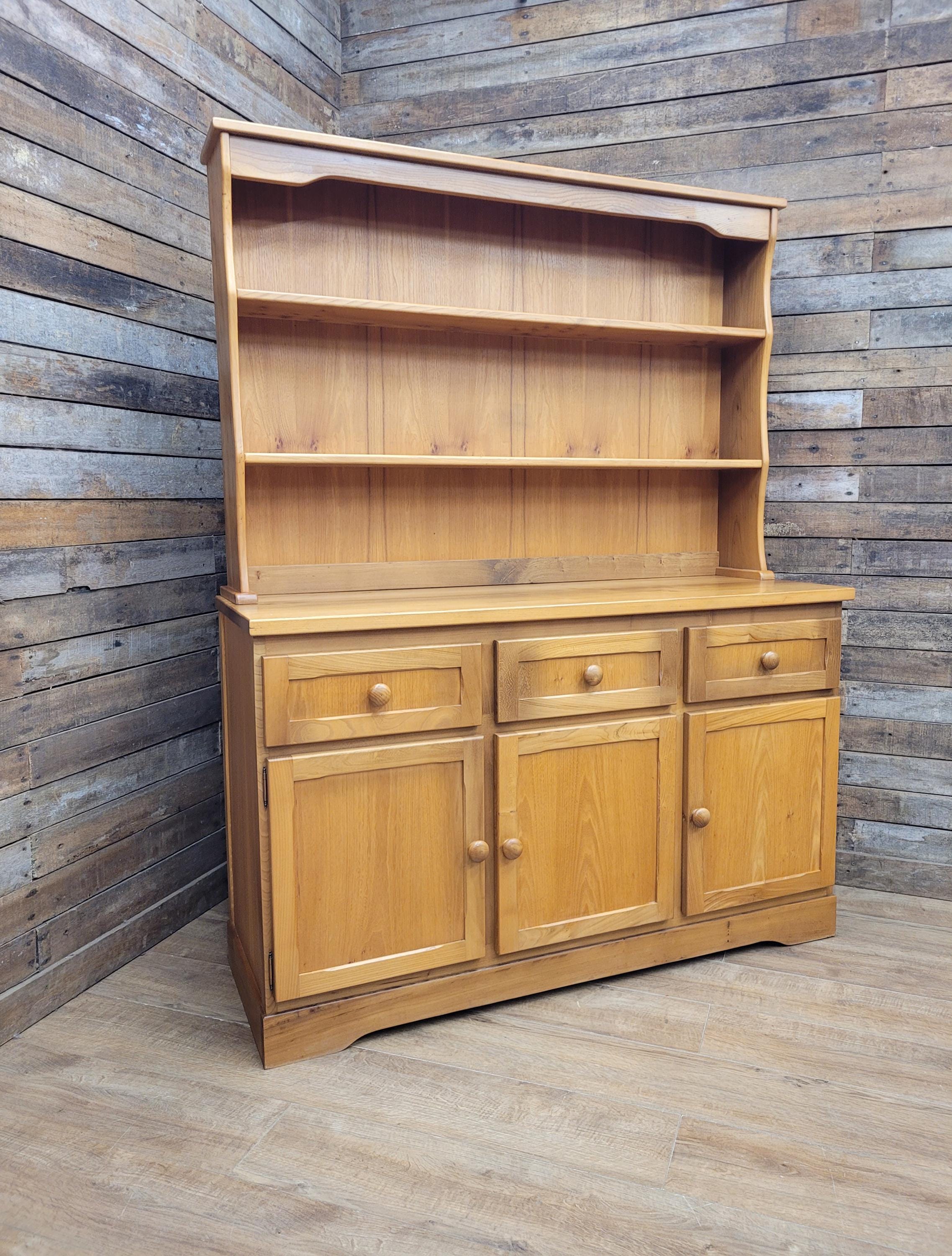 English Maid Welsh Dresser Kitchen Wooden Dresser Shelved Sideboard