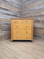 Scots Pine Chest Five Drawer Dovetailed Pine Bedroom Storage 2 Over 3