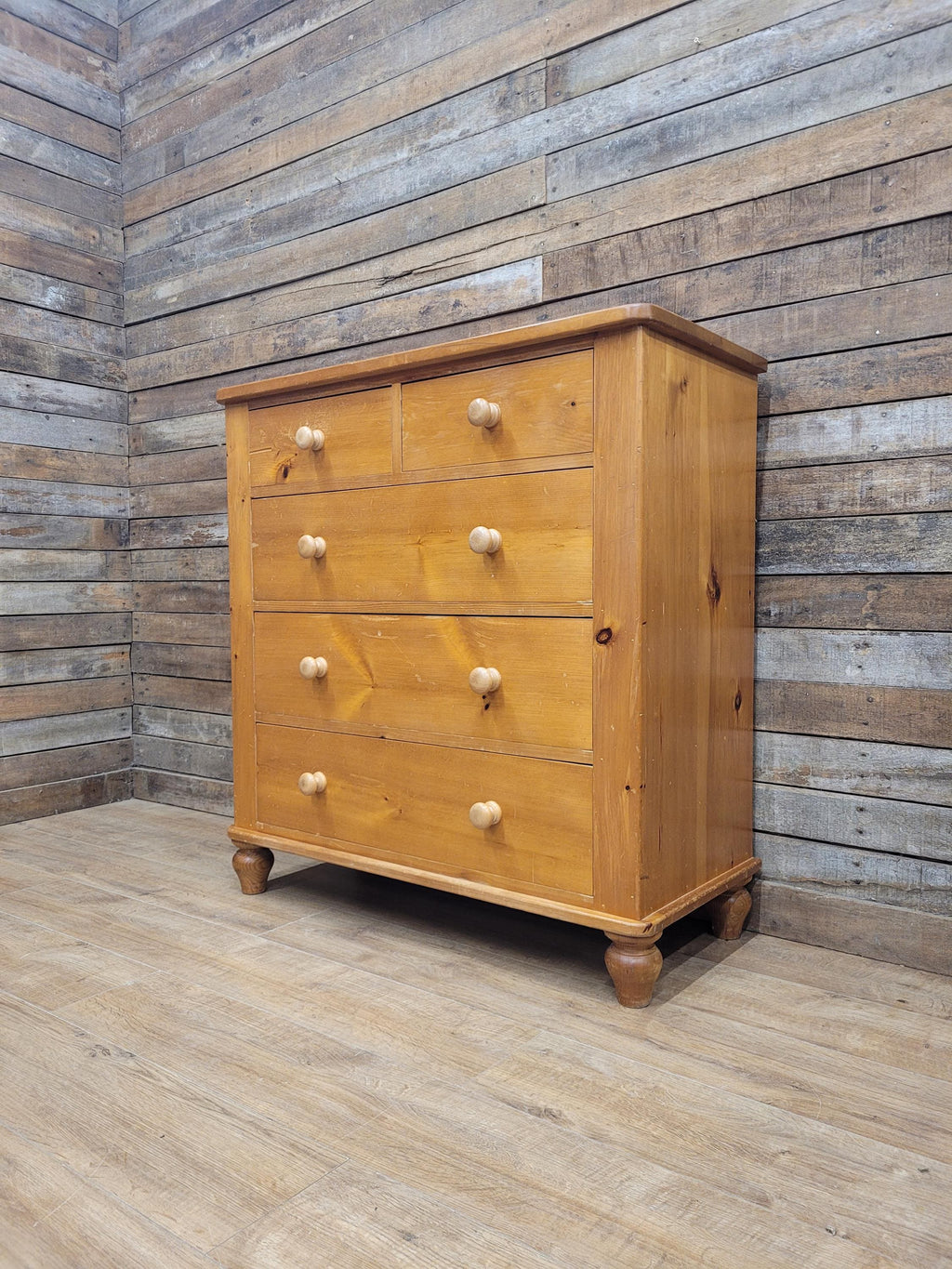 Scots Pine Chest Five Drawer Dovetailed Pine Bedroom Storage 2 Over 3