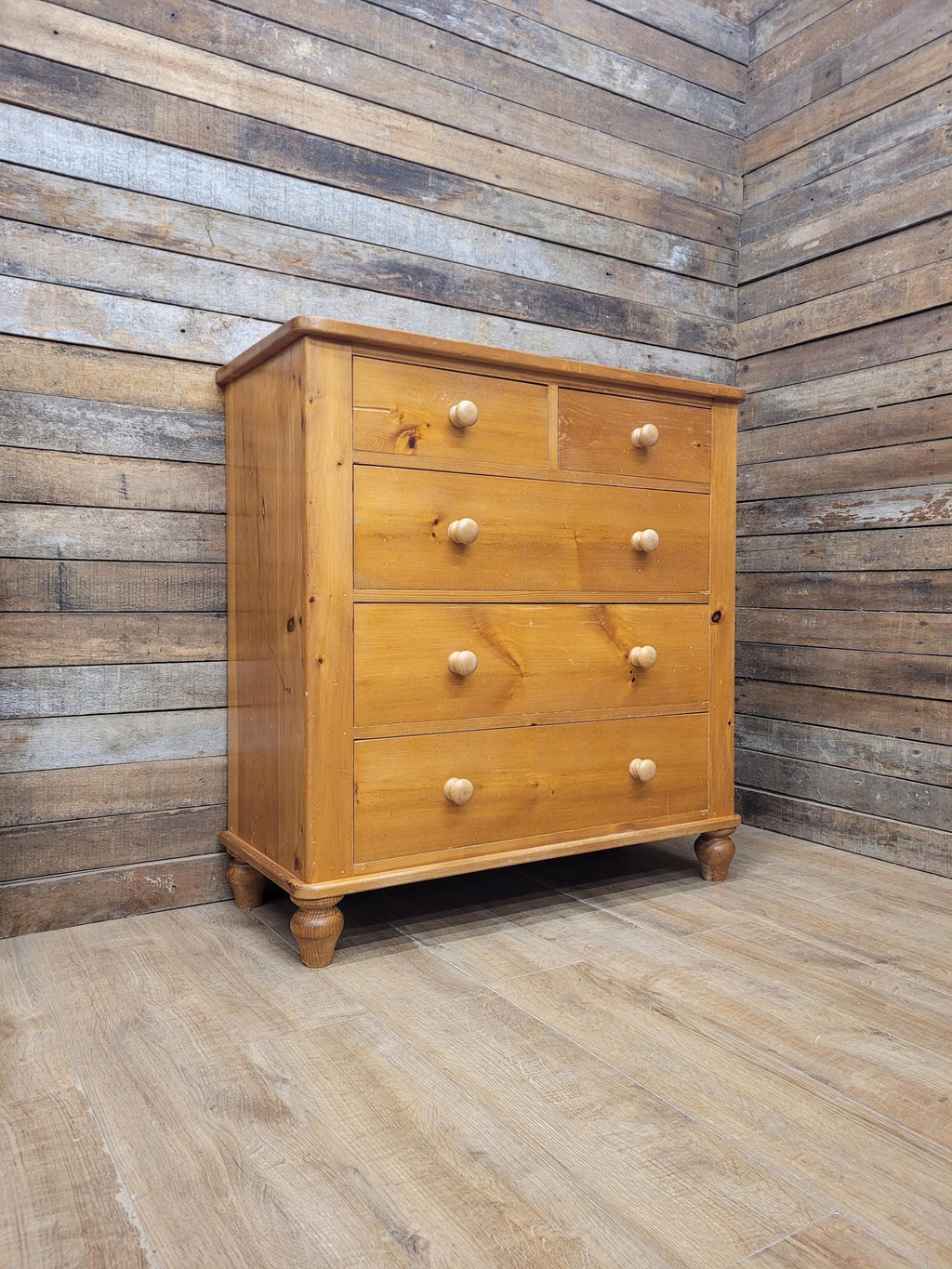 Scots Pine Chest Five Drawer Dovetailed Pine Bedroom Storage 2 Over 3