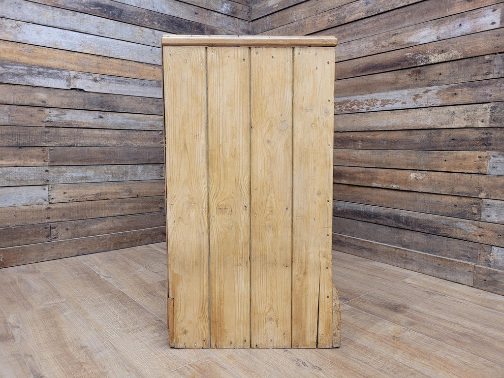 Victorian Pine Cupboard Rustic Country Two Door Side Cabinet