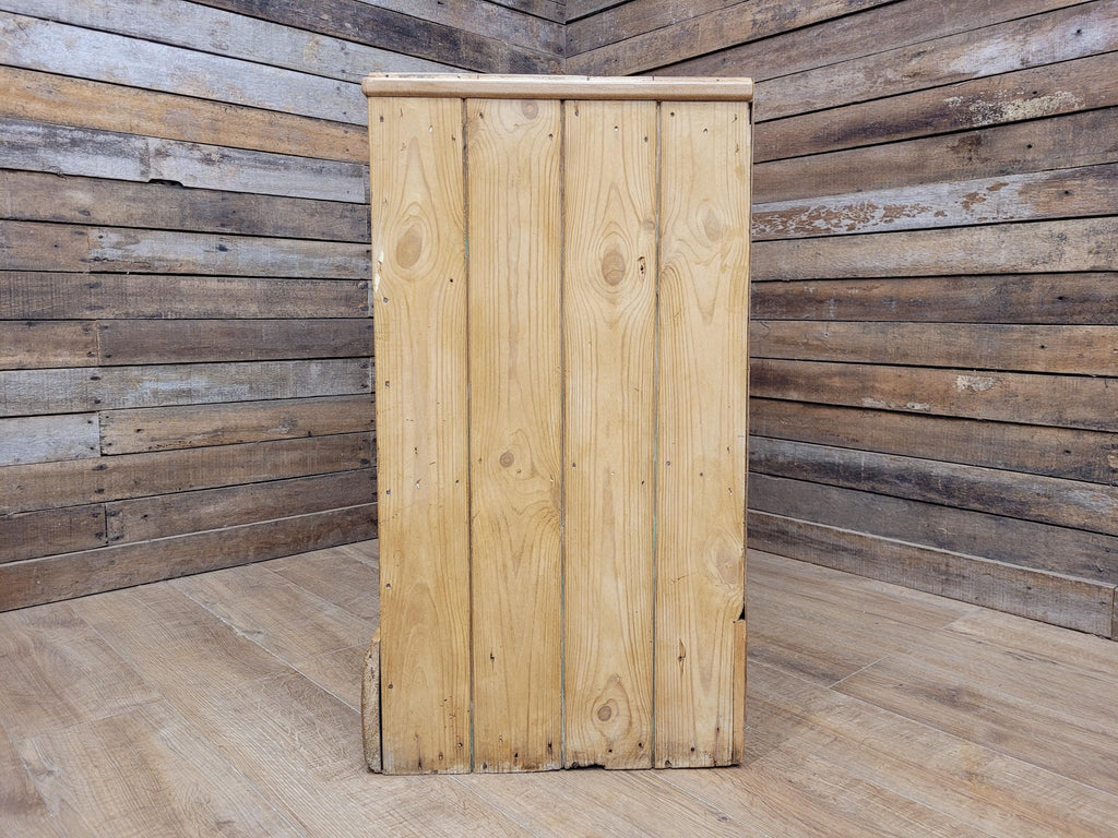Victorian Pine Cupboard Rustic Country Two Door Side Cabinet