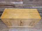 Victorian Pine Cupboard Rustic Country Two Door Side Cabinet