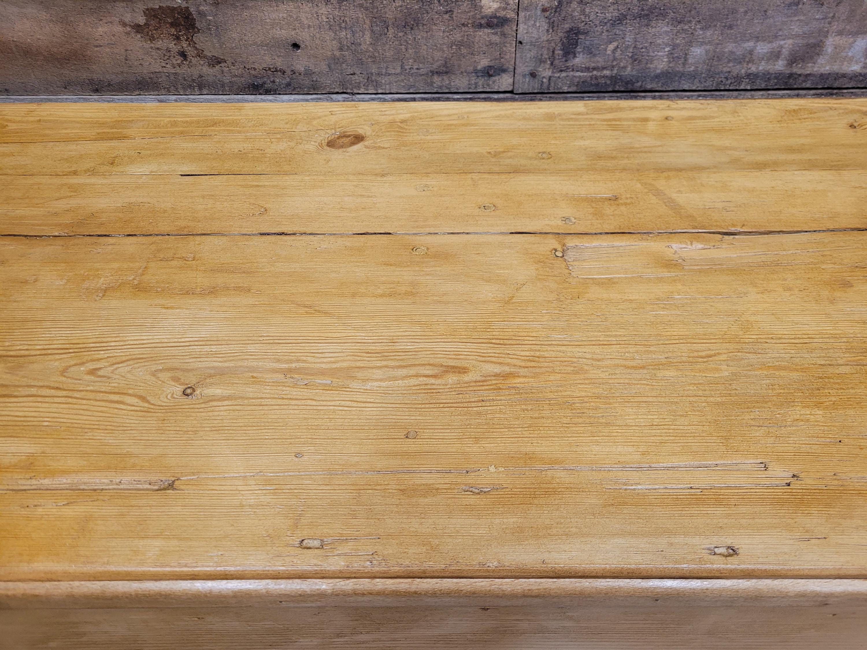 Victorian Pine Cupboard Rustic Country Two Door Side Cabinet