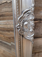 Large Silver Ornate Wall Mirror French Style Decorative Dressing Mirror