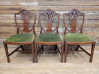 Prince Of Wales Hepplewhite Dining Chairs Mahogany Set Six Shield Back