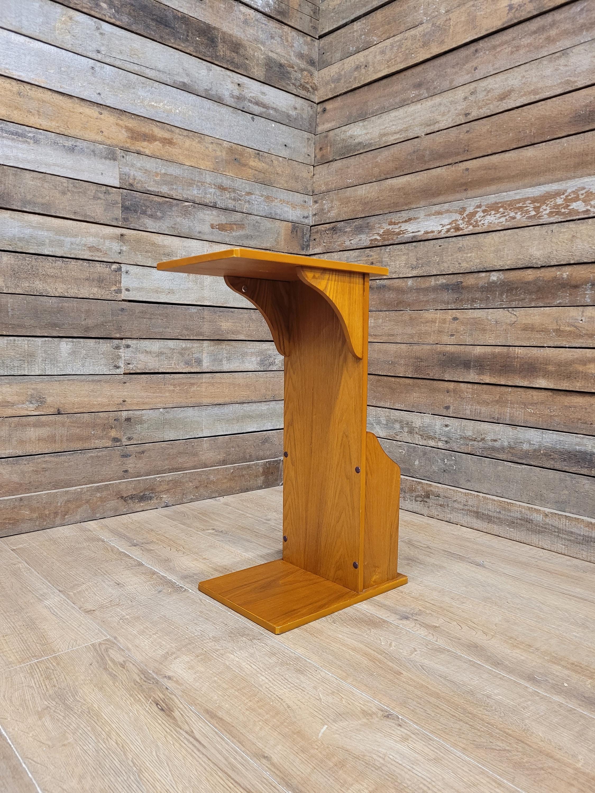 Teak Magazine Rack Side Table Vintage Telephone Stand Lamp Table