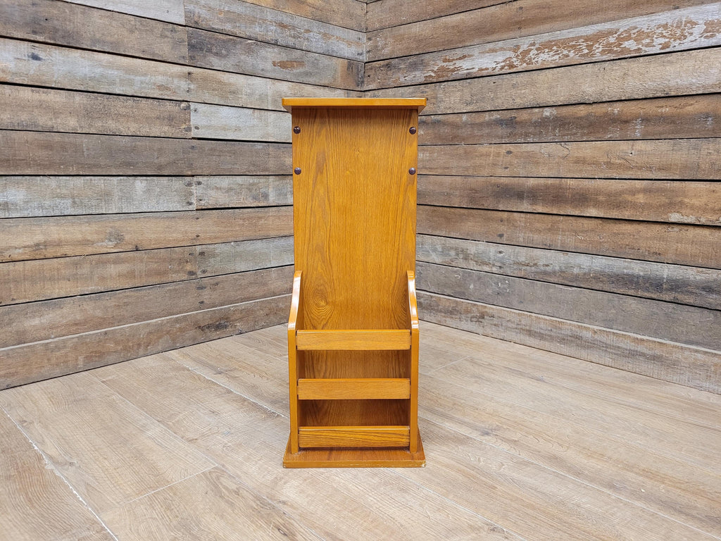 Teak Magazine Rack Side Table Vintage Telephone Stand Lamp Table