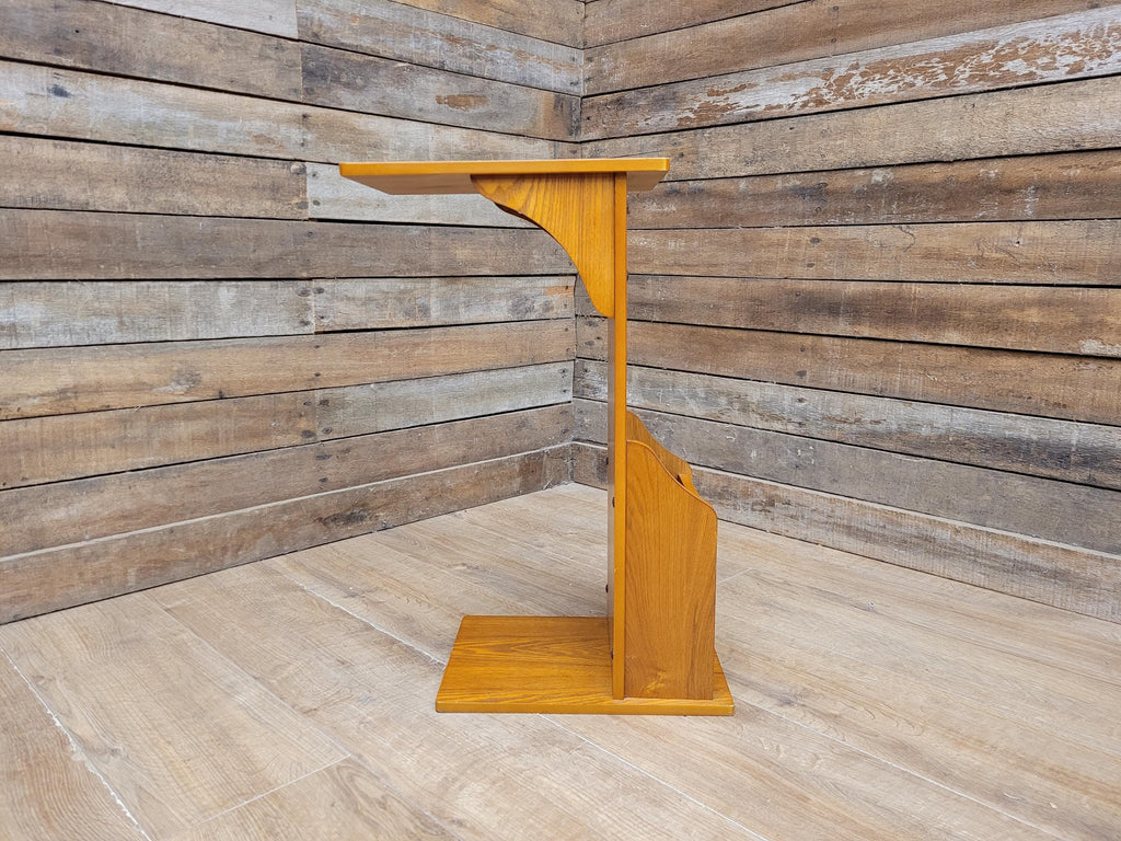 Teak Magazine Rack Side Table Vintage Telephone Stand Lamp Table