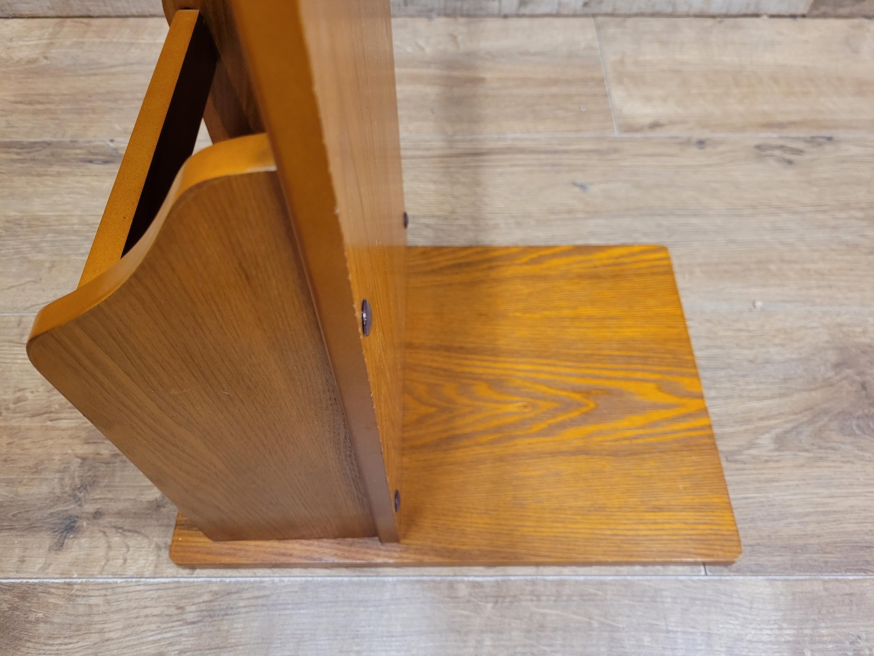 Teak Magazine Rack Side Table Vintage Telephone Stand Lamp Table