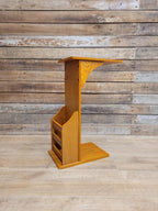 Teak Magazine Rack Side Table Vintage Telephone Stand Lamp Table