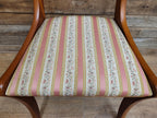 Pair Dining Chairs Mahogany Regency Style Sabre Leg Upholstered Seats