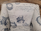 Tub Chair Upholstered Armchair Occasional Chair Clock Print Lounge Seat