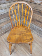 Pair Elm Windsor Kitchen Chairs Air Ministry Hoop Back Vintage
