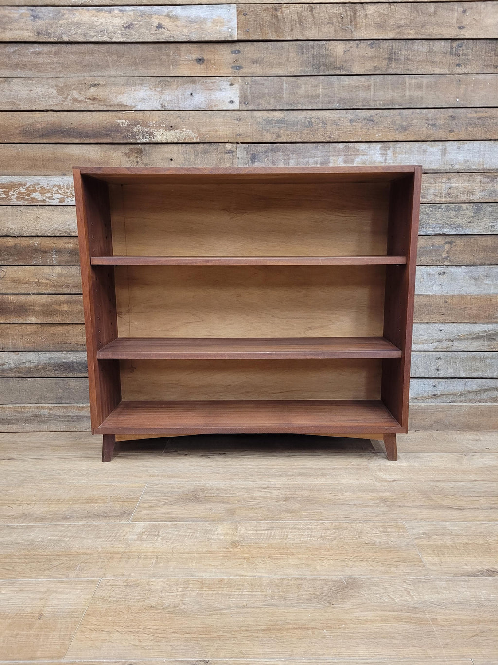 Mid Century Teak Bookcase Open Shelving Adjustable Shelves Cabinet