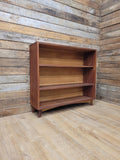 Mid Century Teak Bookcase Open Shelving Adjustable Shelves Cabinet