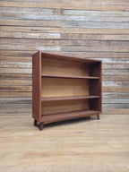 Mid Century Teak Bookcase Open Shelving Adjustable Shelves Cabinet
