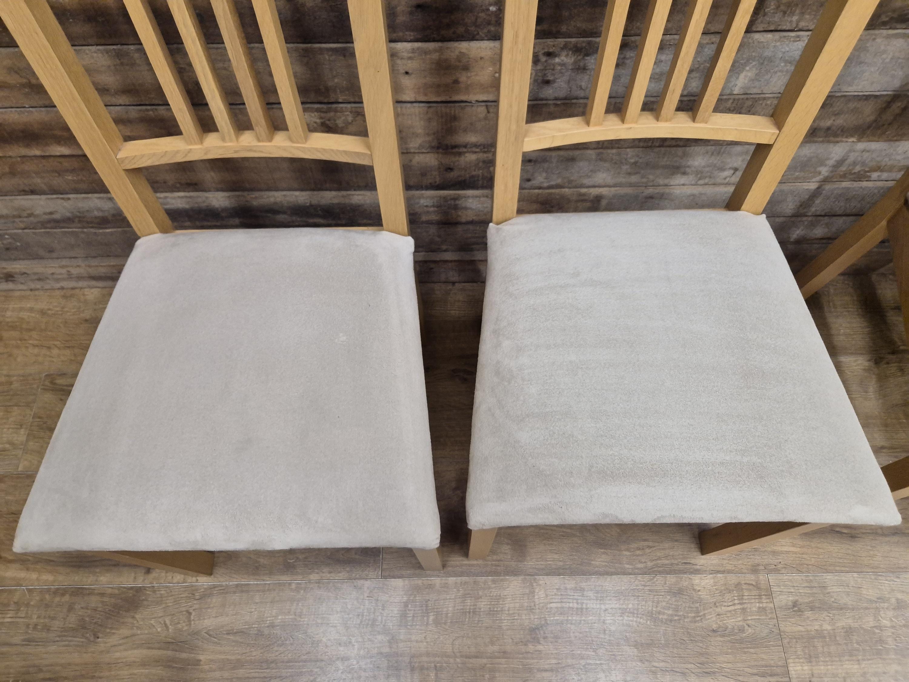 Ikea Borje Oak Dining Chairs Upholstered Seat Set Of Six