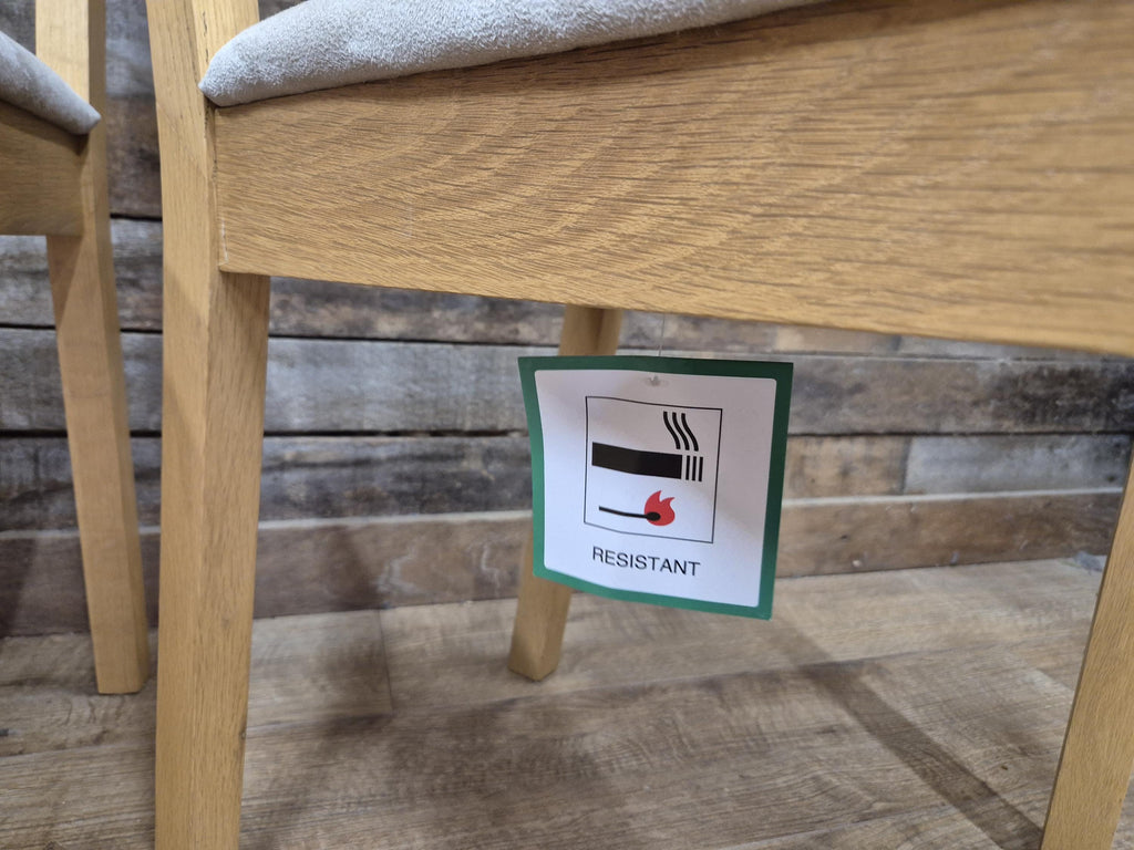 Ikea Borje Oak Dining Chairs Upholstered Seat Set Of Six