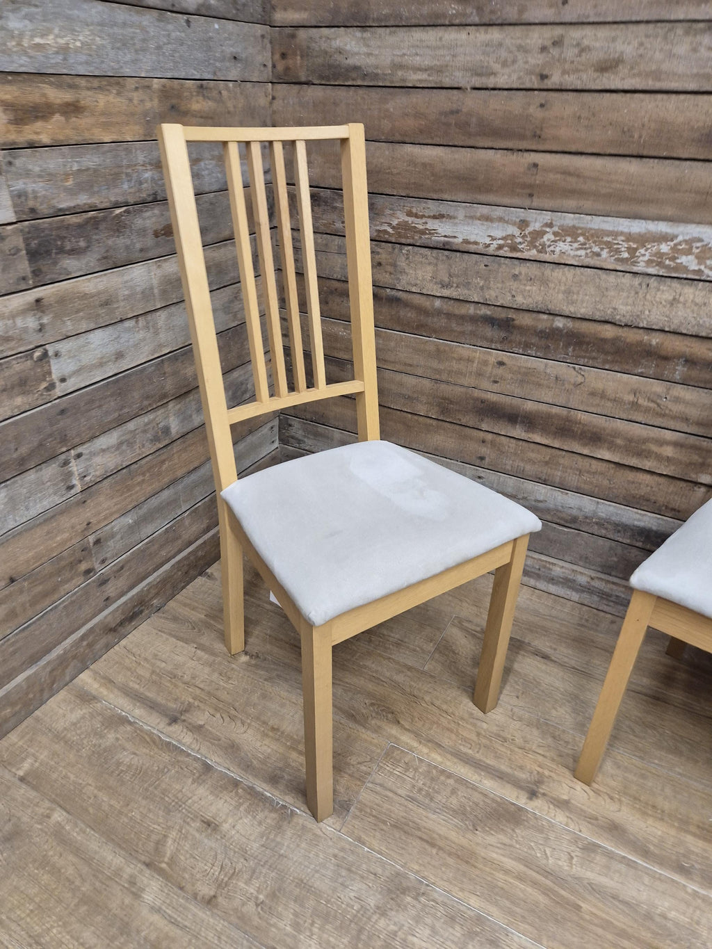 Ikea Borje Oak Dining Chairs Upholstered Seat Set Of Six