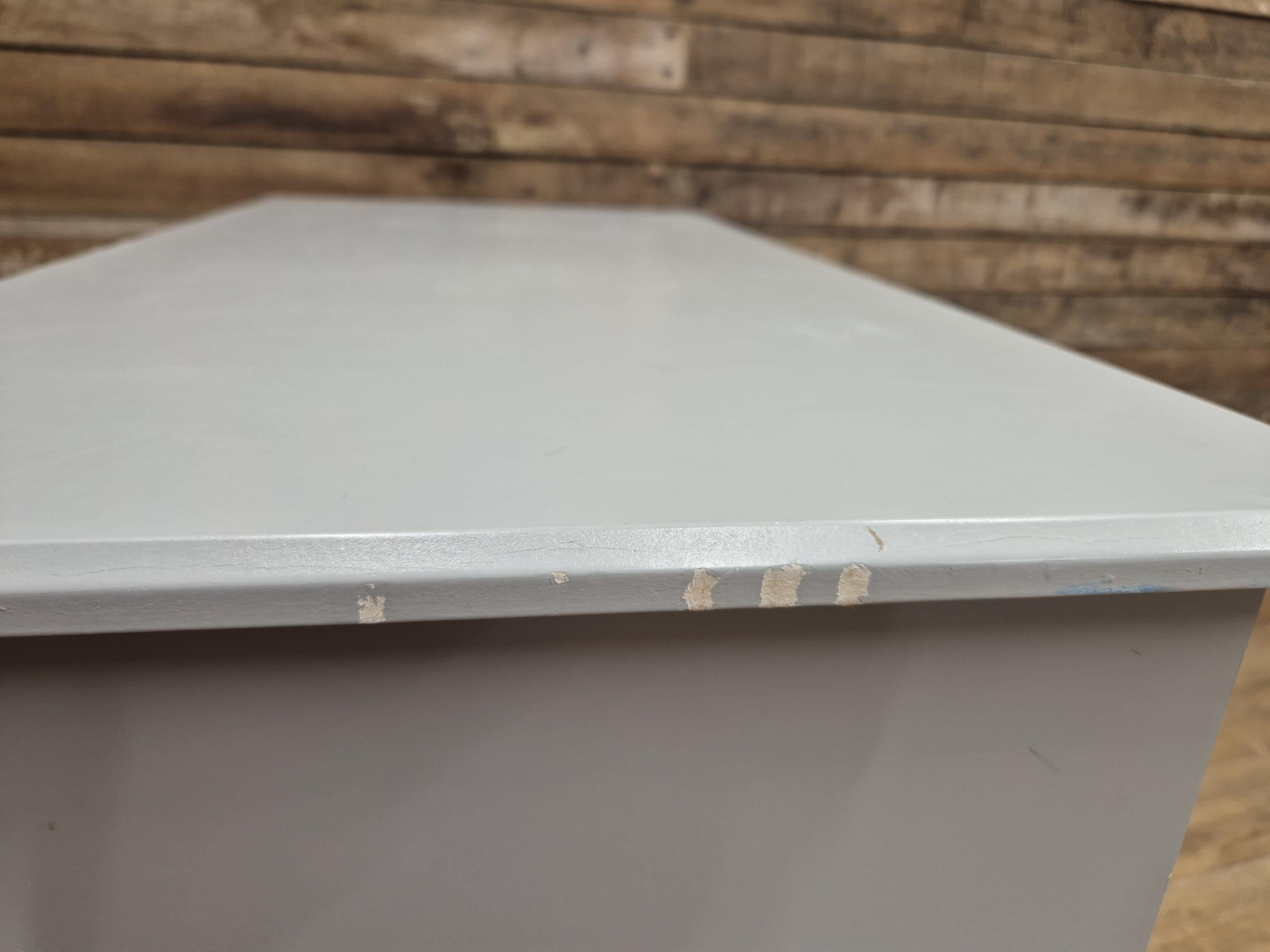 Painted Pine Chest Of Drawers Grey 2 Over 3 Chest Ceramic Handles