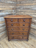 Victorian Mahogany Chest Of Drawers Two Over Four Tallboy