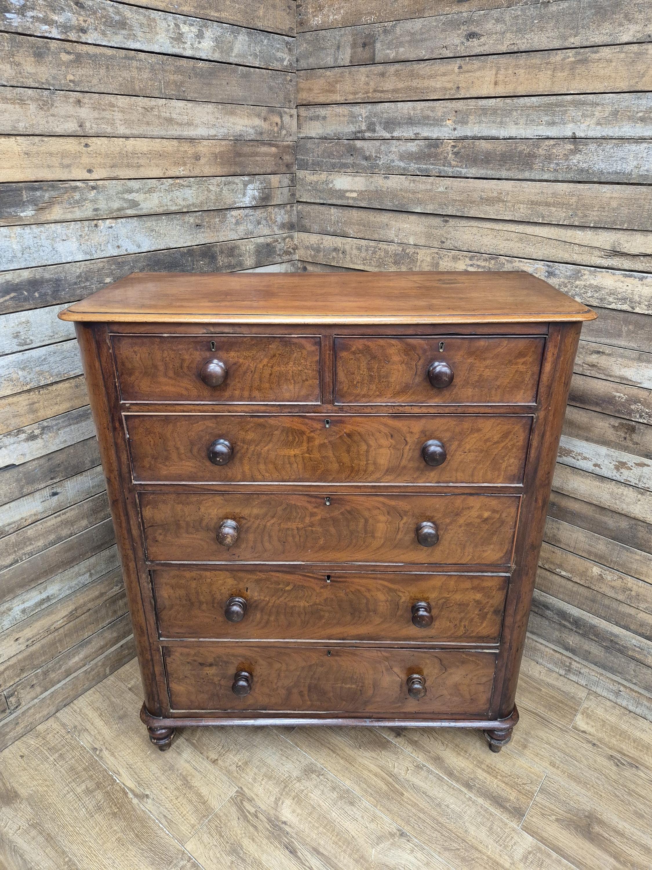 Victorian Mahogany Chest Of Drawers Two Over Four Tallboy