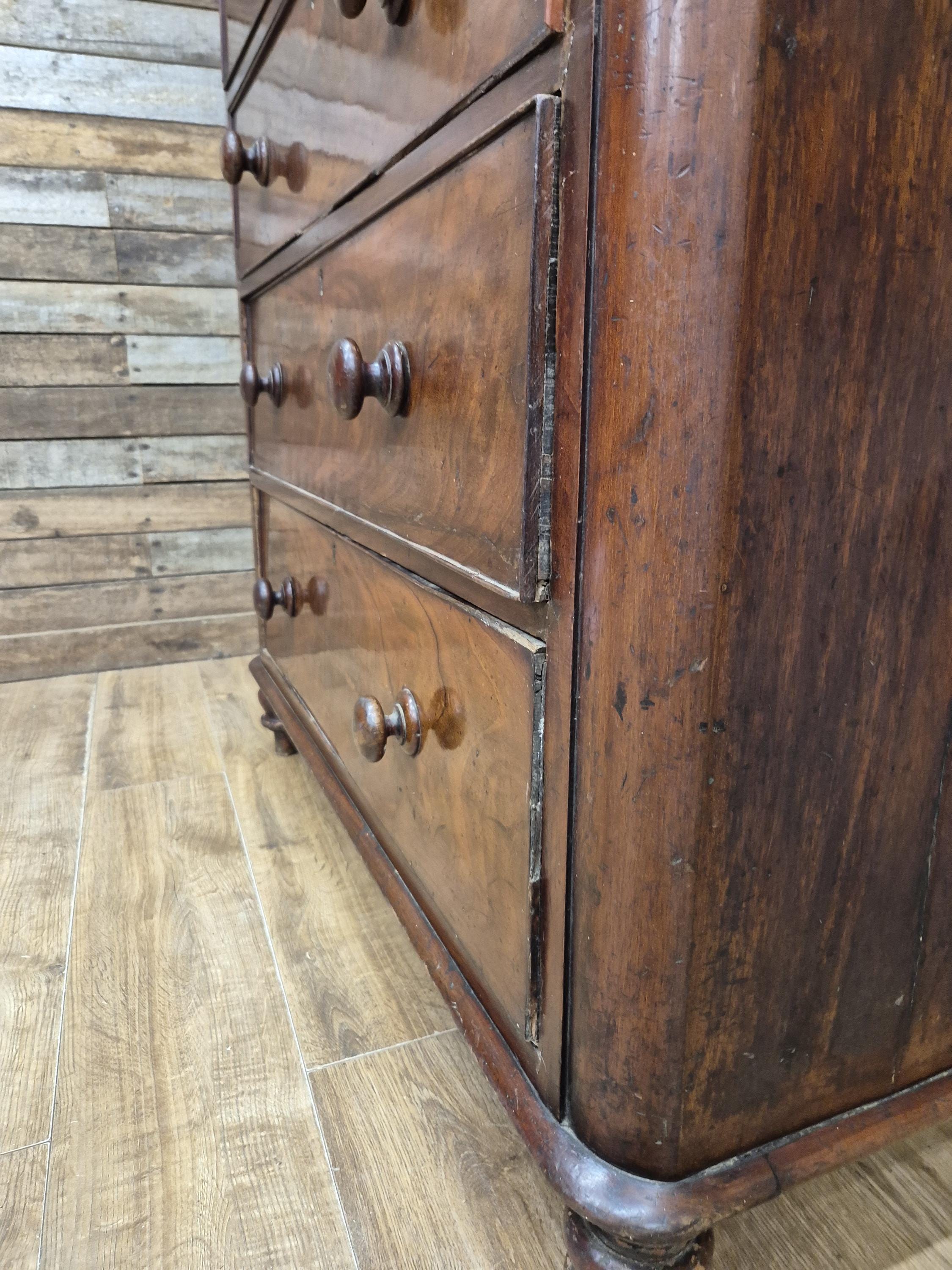 Victorian Mahogany Chest Of Drawers Two Over Four Tallboy