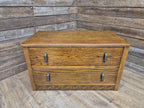 Lebus Oak Two Drawer Blanket Box Storage Chest