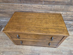 Lebus Oak Two Drawer Blanket Box Storage Chest