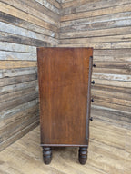 Mahogany Bow Front Chest Of Drawers Regency Style Five Drawer