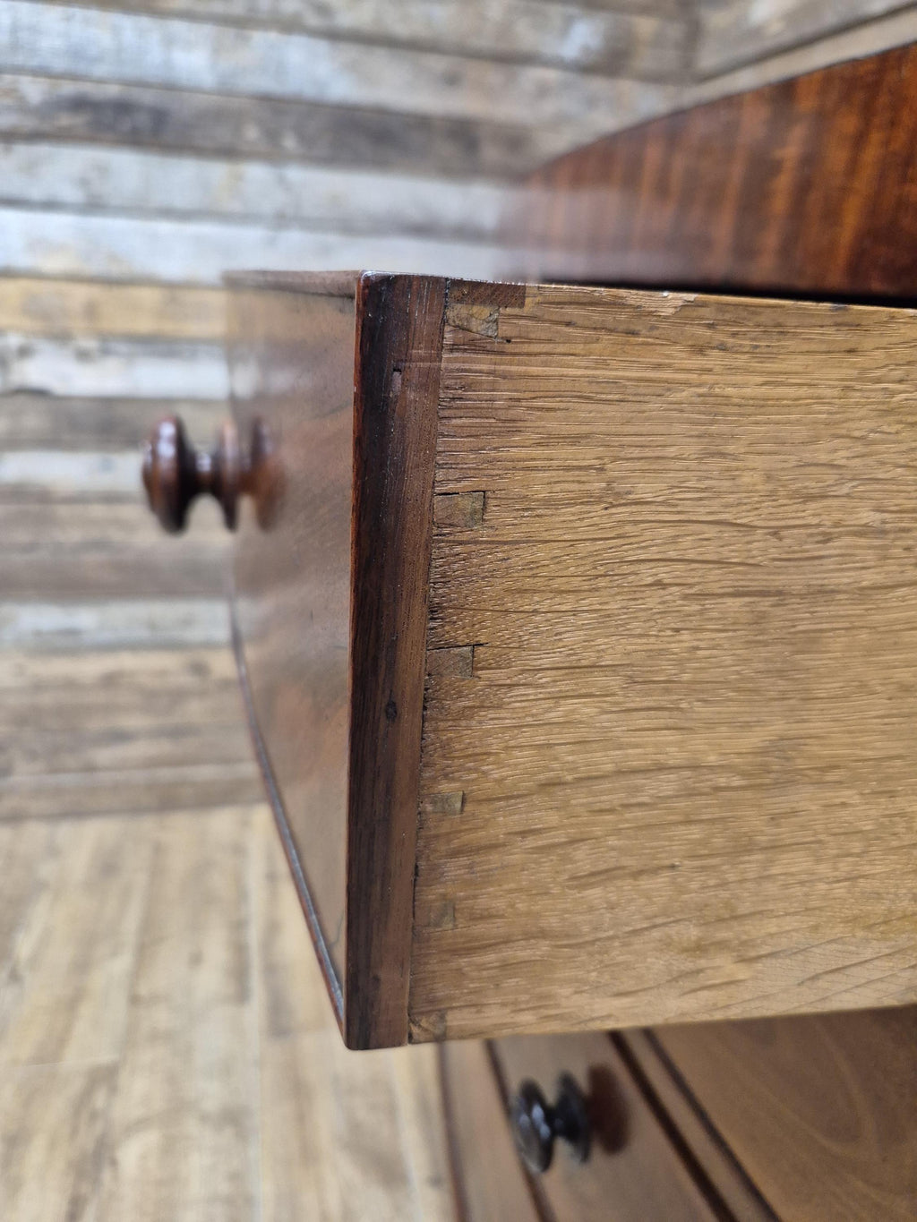 Mahogany Bow Front Chest Of Drawers Regency Style Five Drawer