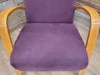 IKEA Bentwood Armchair Halabala Style Lounge Chair Purple Fabric