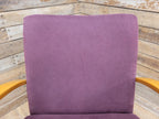 IKEA Bentwood Armchair Halabala Style Lounge Chair Purple Fabric