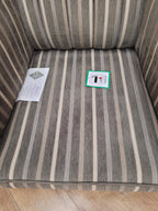 Old Charm Blakeney Wingback Armchair Oak Fireside Chair Striped Upholstery