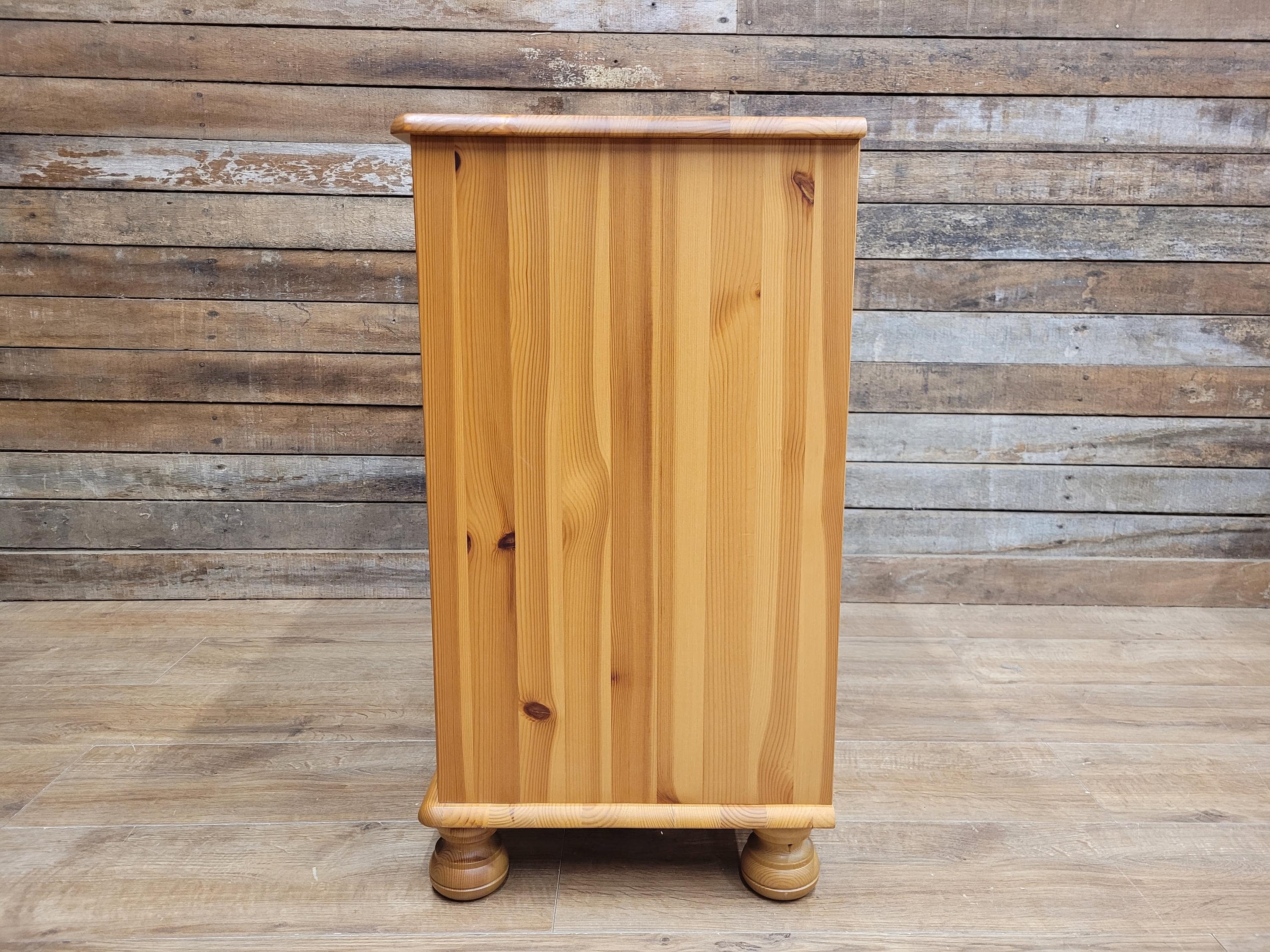 Pine Computer Desk Four Drawer Rustic Farmhouse Writing Table