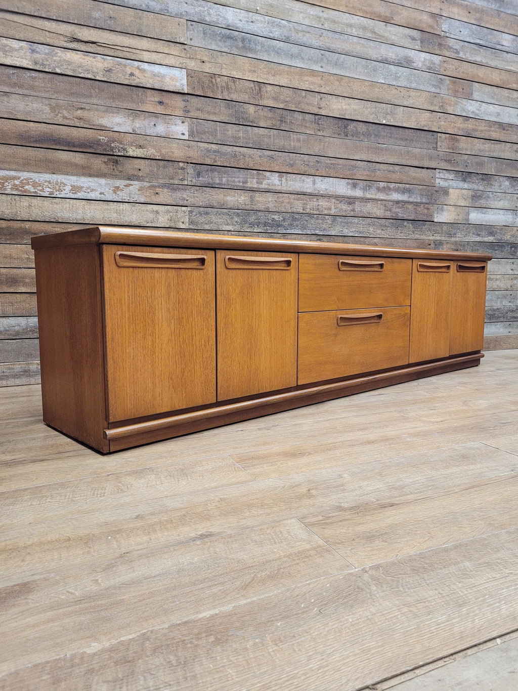 Teak Sideboard Mid Century Drawers Credenza Retro Long John MCM Cupboard