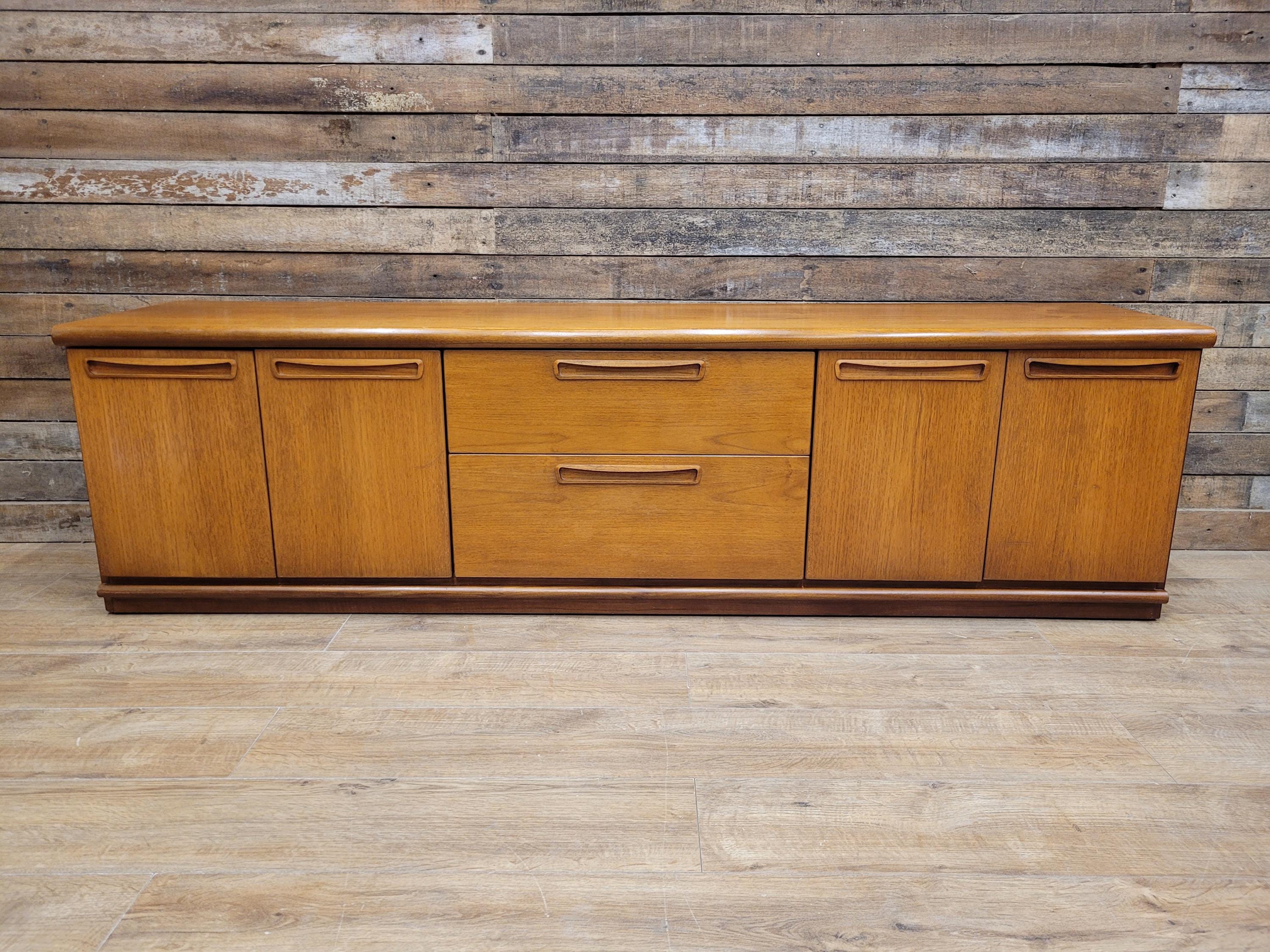 Teak Sideboard Mid Century Drawers Credenza Retro Long John MCM Cupboard