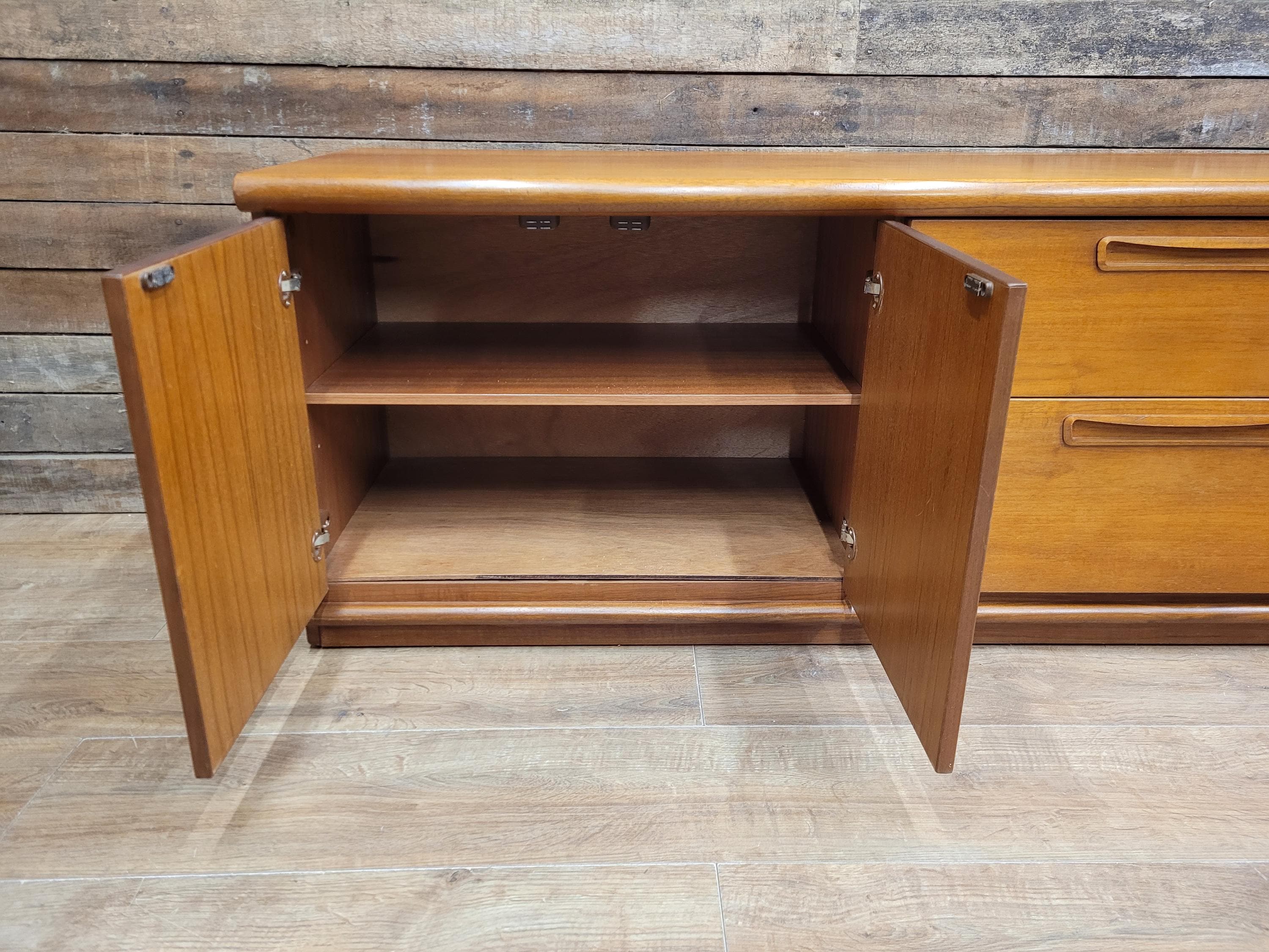 Teak Sideboard Mid Century Drawers Credenza Retro Long John MCM Cupboard