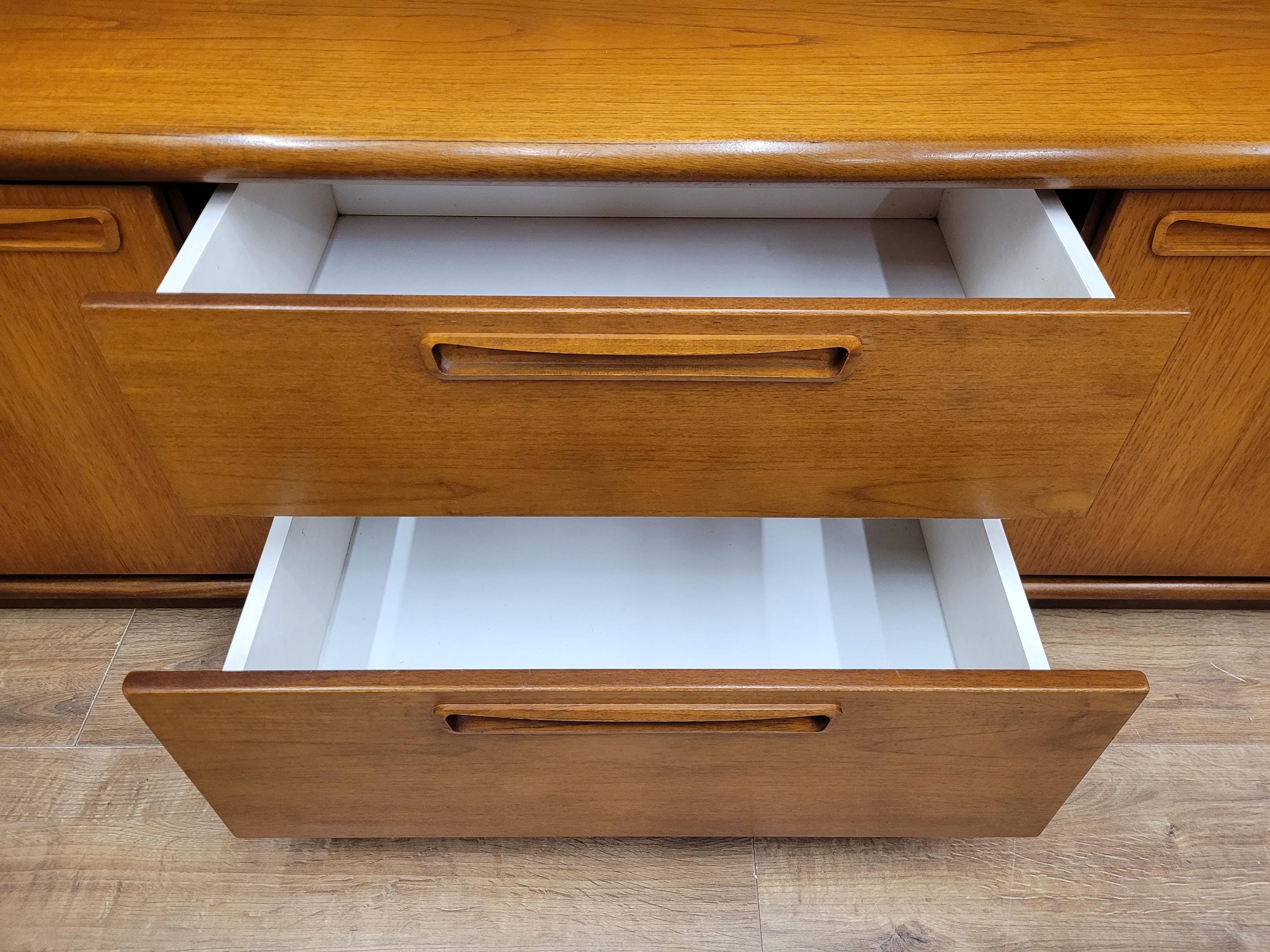 Teak Sideboard Mid Century Drawers Credenza Retro Long John MCM Cupboard