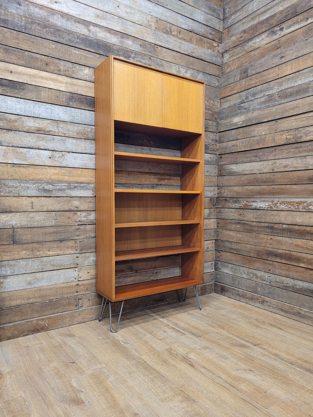 G Plan Bookcase Teak Mid Century Hairpin Leg Shelving Cabinet Retro Chic