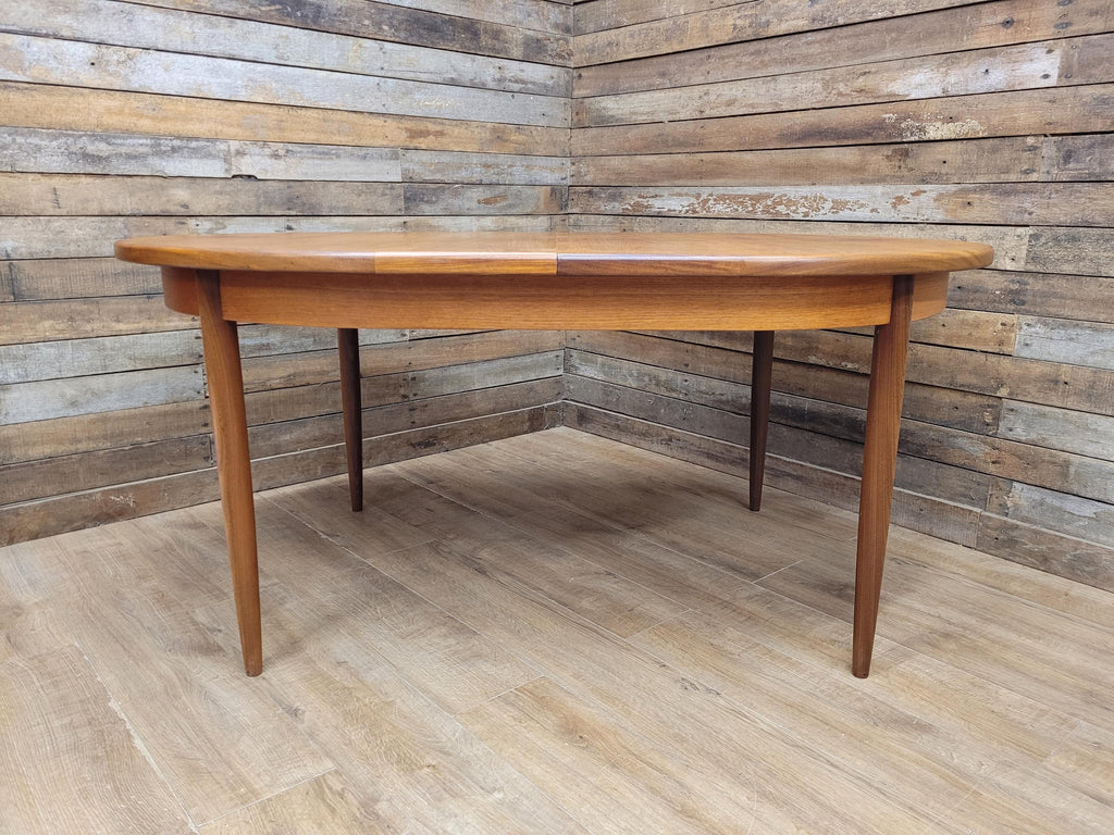 G Plan Fresco Dining Table Teak Mid Century Oval Extending Vintage