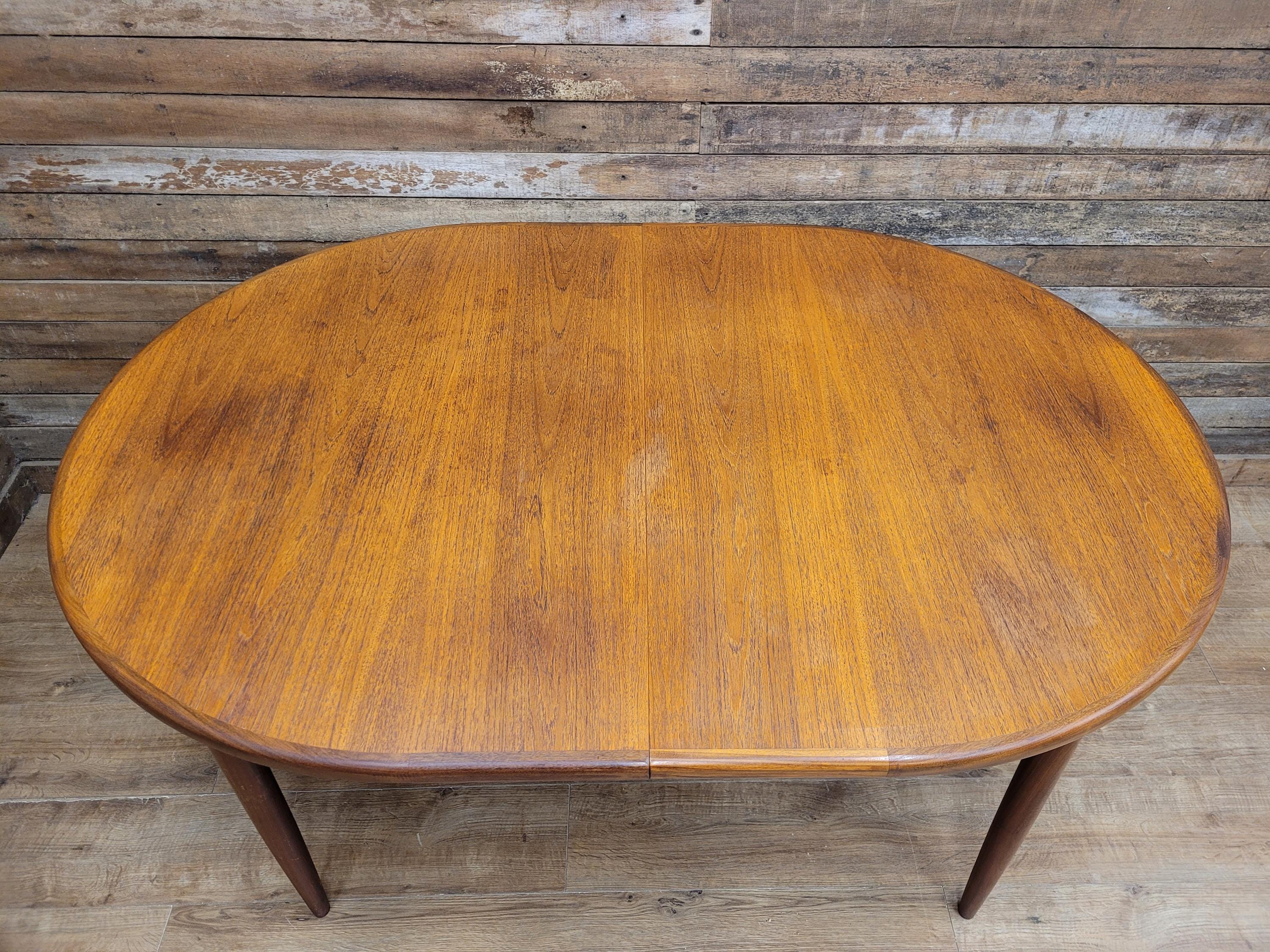 G Plan Fresco Dining Table Teak Mid Century Oval Extending Vintage