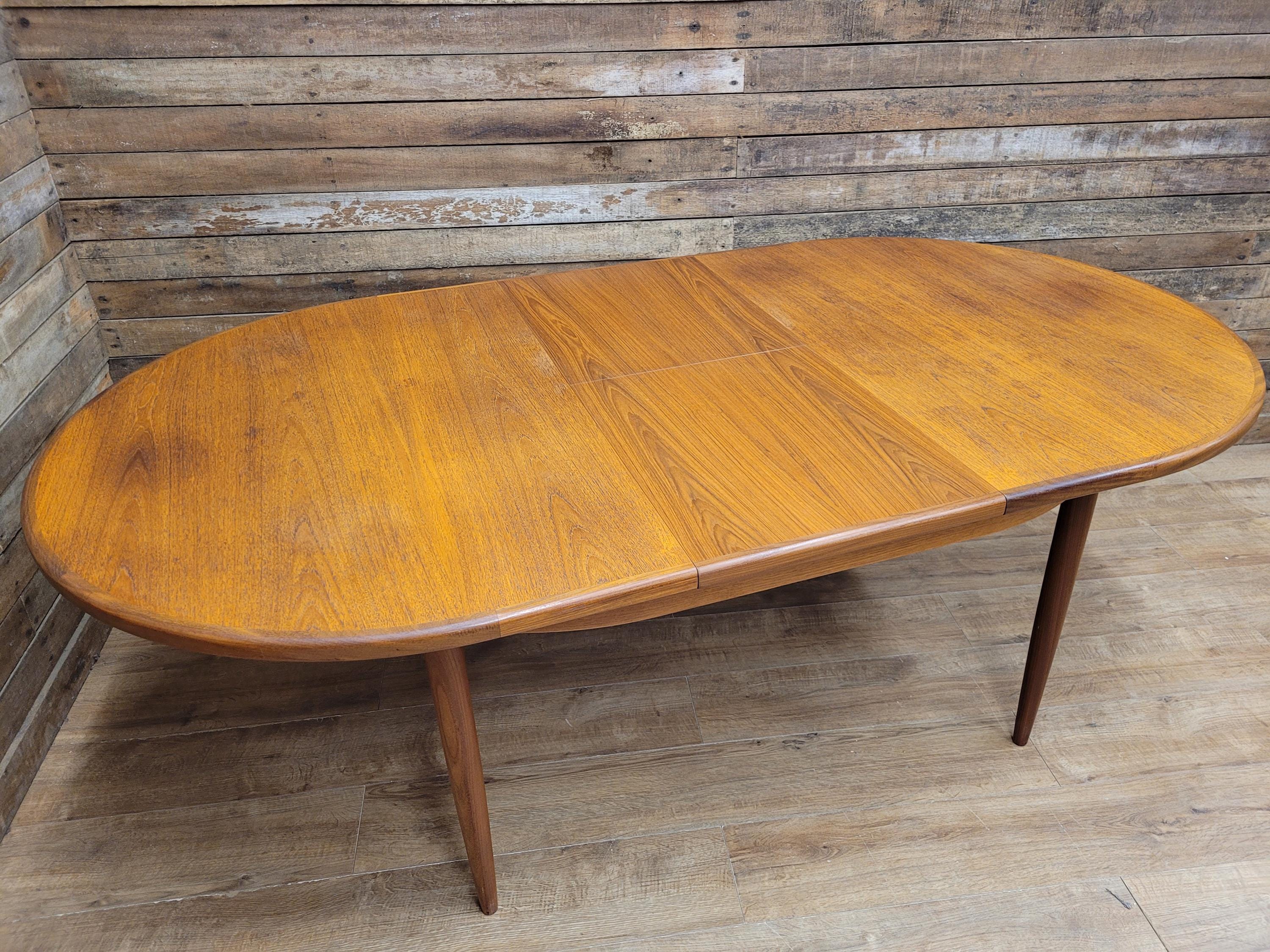 G Plan Fresco Dining Table Teak Mid Century Oval Extending Vintage
