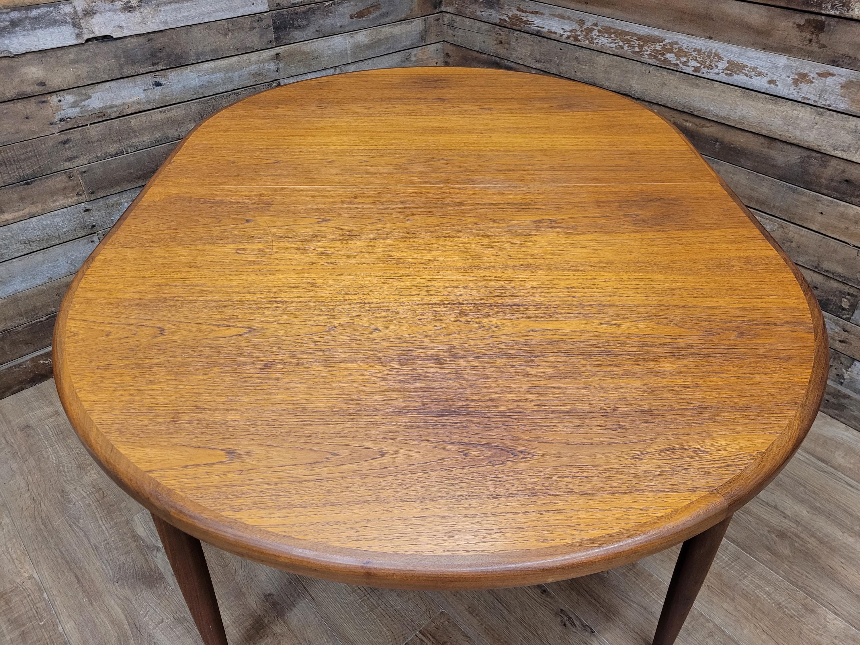 G Plan Fresco Dining Table Teak Mid Century Oval Extending Vintage