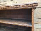Victorian Oak Open Bookcase Antique Five Shelf Display Cabinet