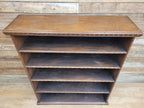 Victorian Oak Open Bookcase Antique Five Shelf Display Cabinet