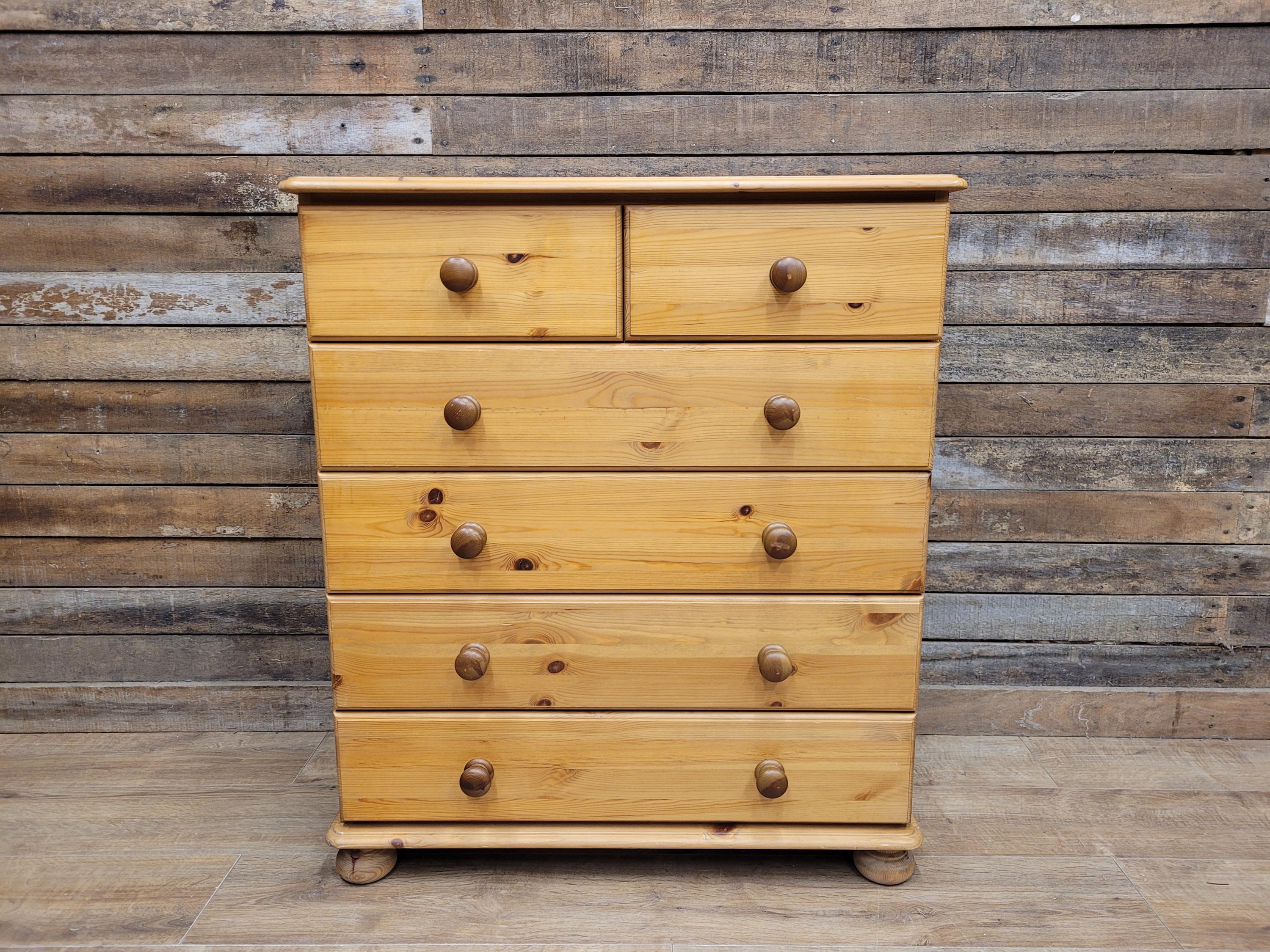 Barnsbury Pine Chest Of Drawers Scandinavian Timber Five Drawer