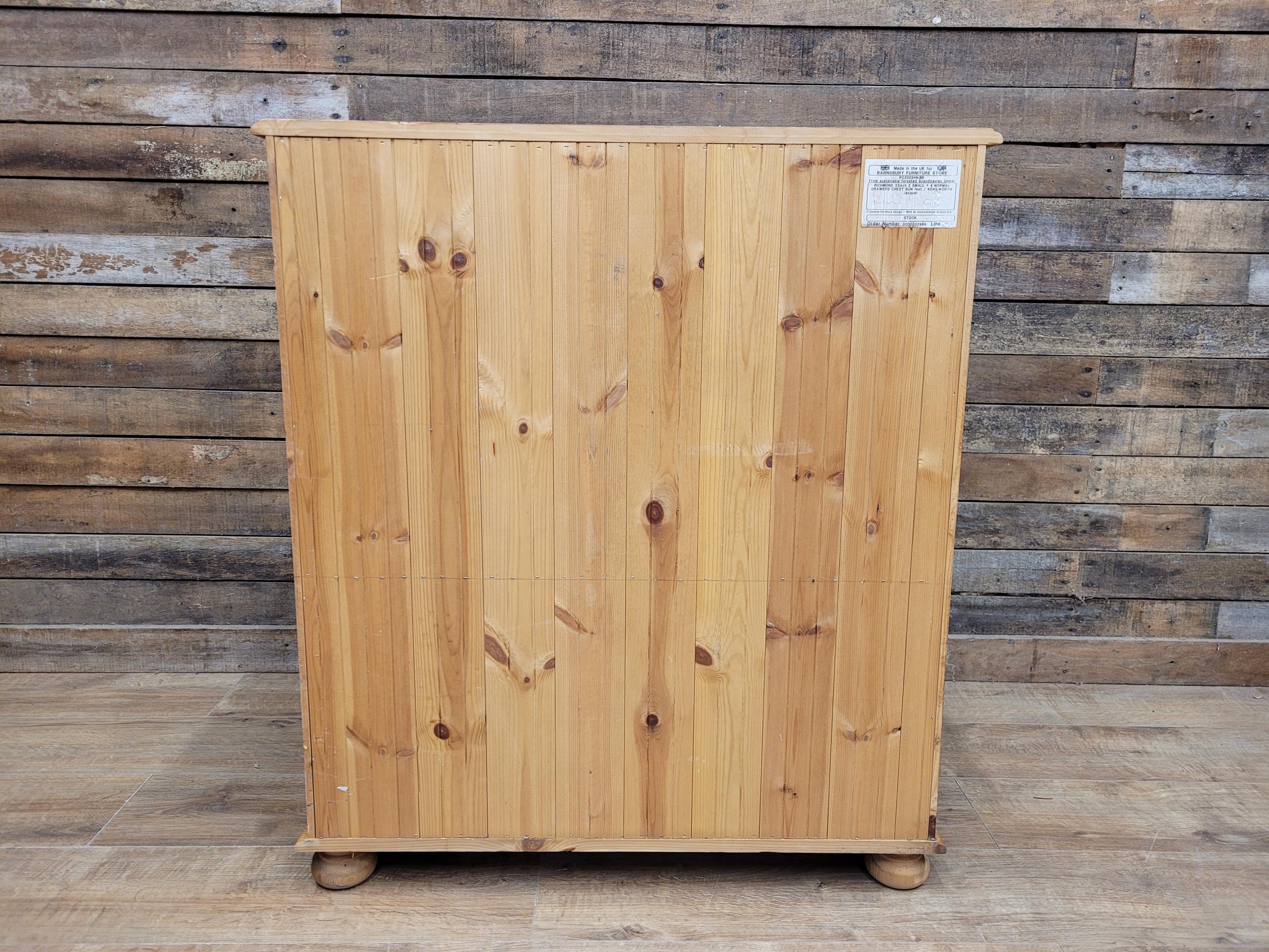 Barnsbury Pine Chest Of Drawers Scandinavian Timber Five Drawer